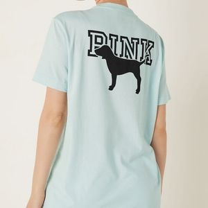Victoria's secret PINK campus logo tee